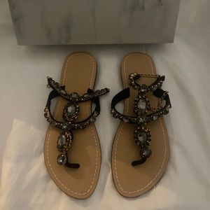 STUNNING Jeweled gladiator sandals! NIB